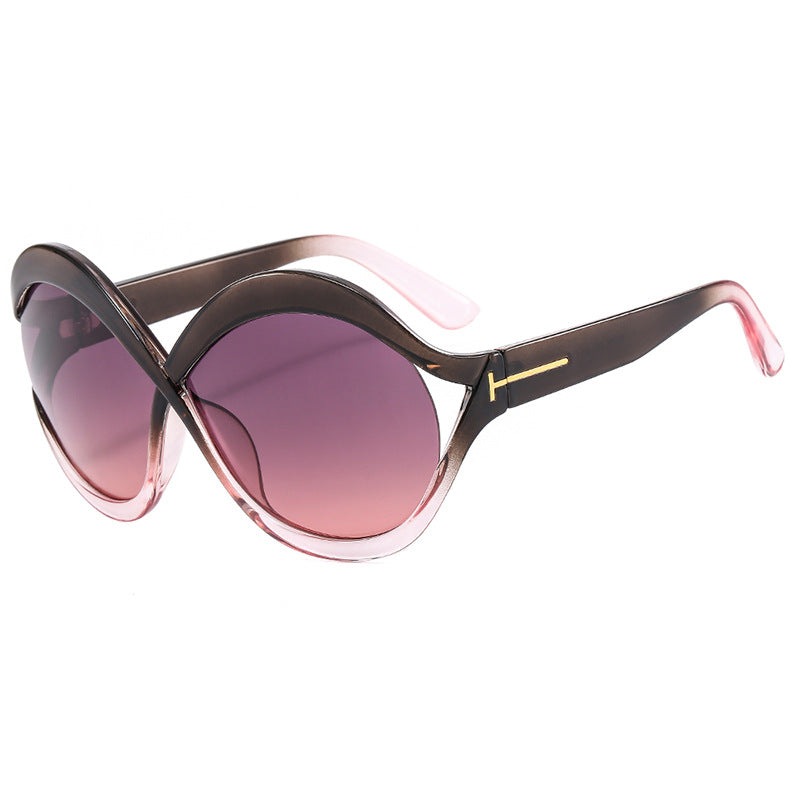 Women's extravagant Cat-Eye sunglasses with curved frame Kalsten