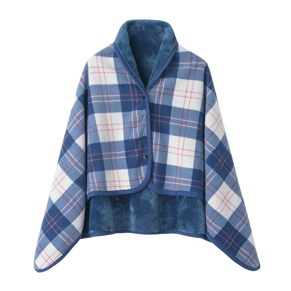 Women Elegant and Comfortable Fleece Poncho Blanket Kalsten