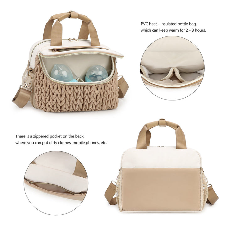 Fashionable diaper bag with elegant woven look Kalsten