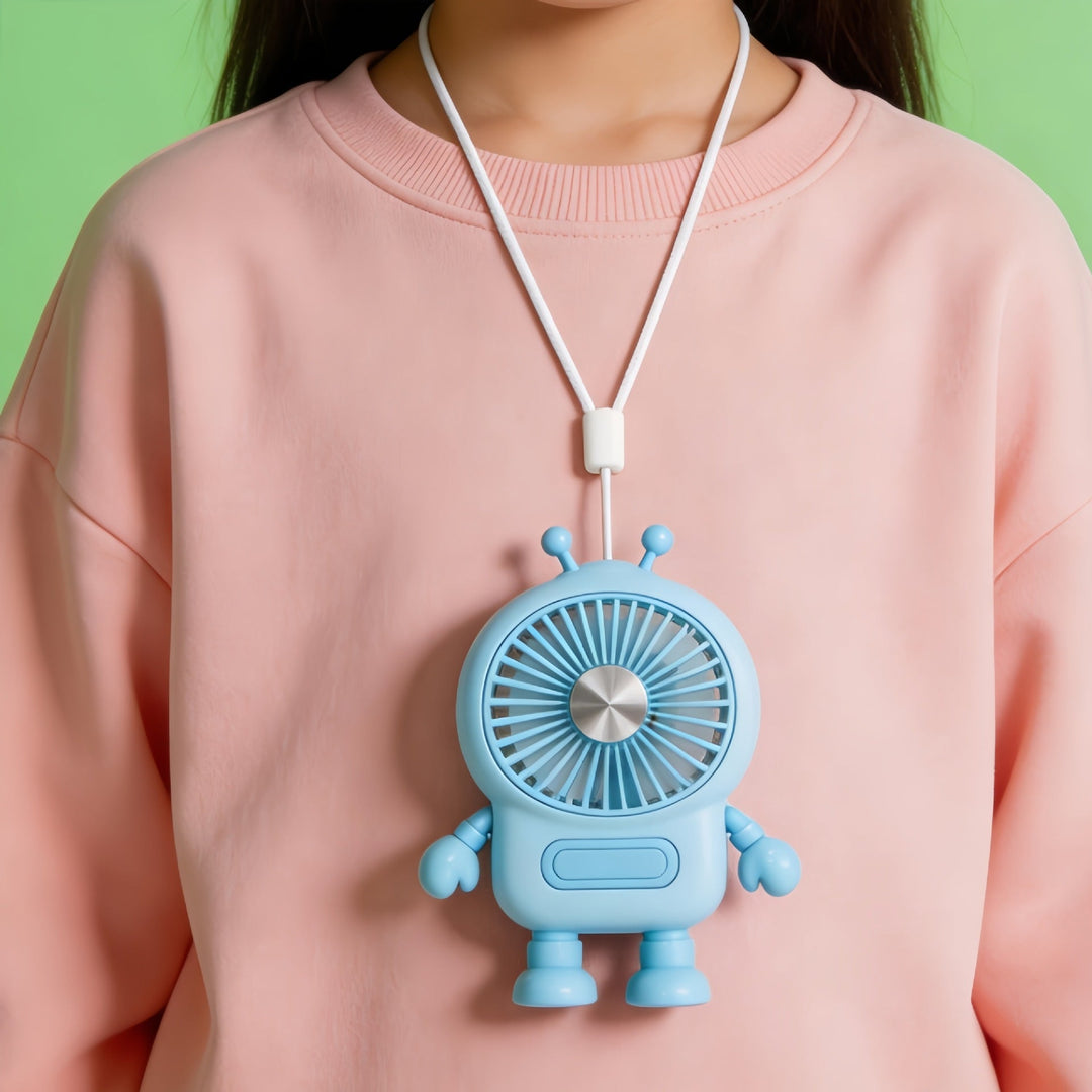 Ladies Portable Robot Fan with USB Charging Function and Flexible Design Kalsten
