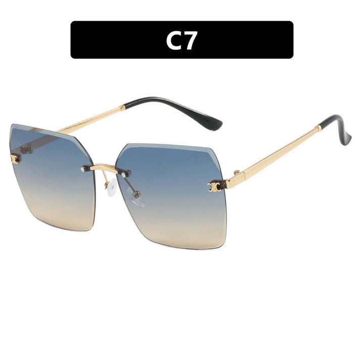 Women's square sunglasses in modern design with delicate metal frame Kalsten