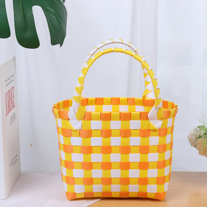 Colorful woven shopping bag Kalsten