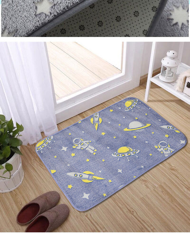 Star-Patterned Plush Bath Mat Kalsten