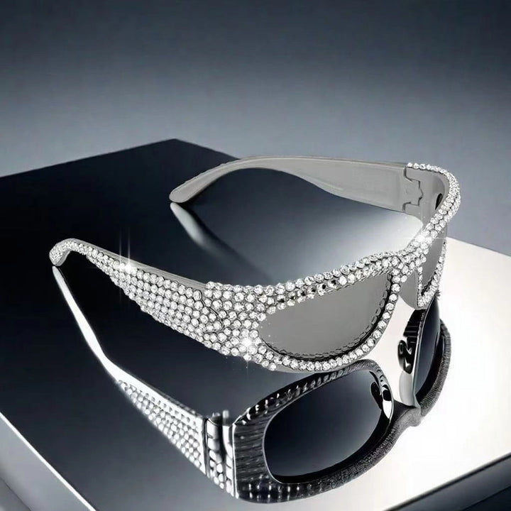 Women's Glittering Sunglasses with Sparkling Crystal Frame Kalsten