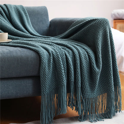 Cozy Knitted Throw Blanket