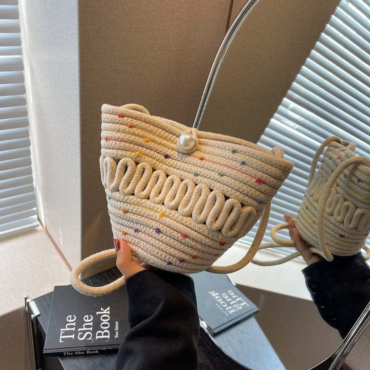 Women’s Fashion Basket Bag with Unique Structure Kalsten