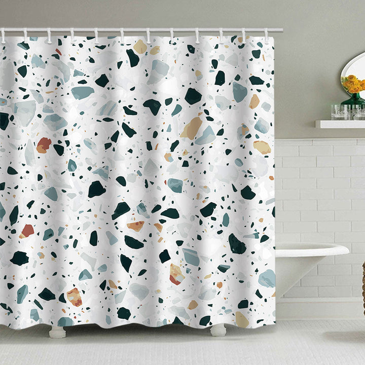 Stylish Terrazzo Print Shower Curtain Kalsten
