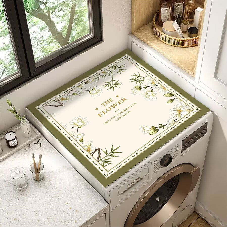 Decorative Floral Laundry Counter Mat Kalsten