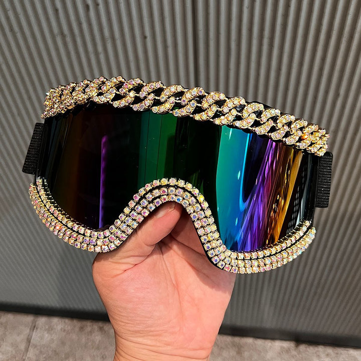 Women Ski Goggles with Glamorous Crystal Frame Kalsten