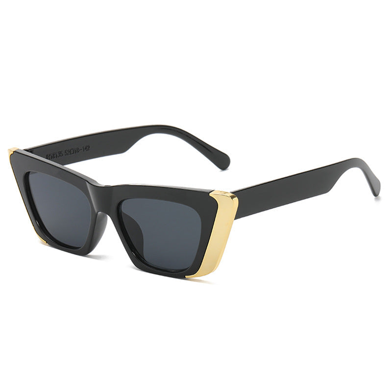 Women's fashionable sunglasses with square frame and luxurious inner lining Kalsten