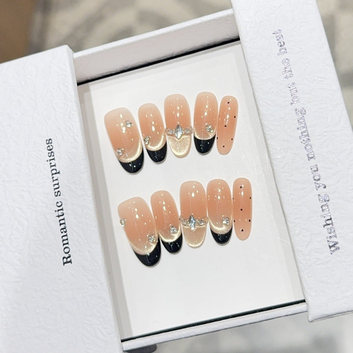 Artificial nails with Romantic Design Kalsten