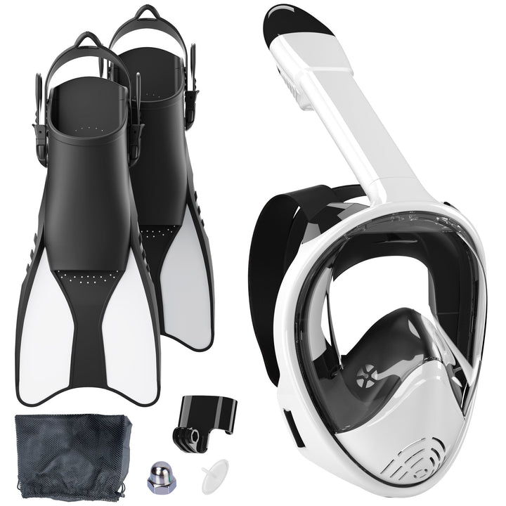Snorkel set with full face mask and high-quality fins Kalsten