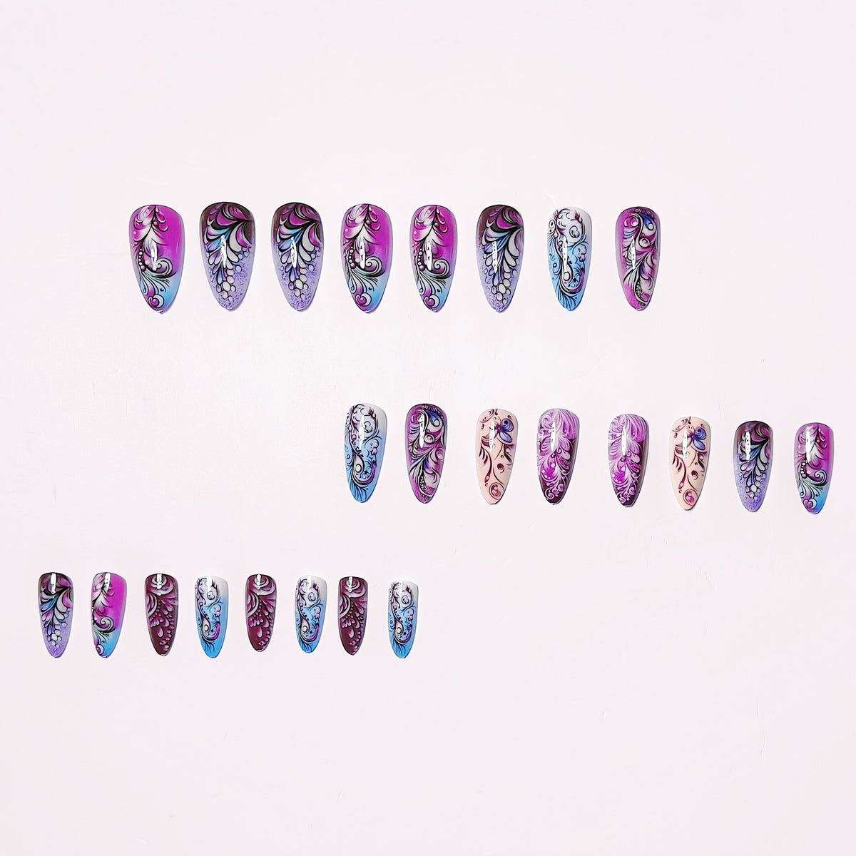 Artistic Floral Nail Design Acalora
