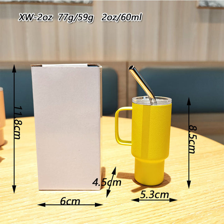 Women's practical drinking glass with metal straw Kalsten