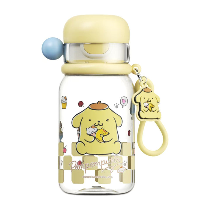 Ladies drinking bottle with practical silicone drinking straw and cute Kalsten motif