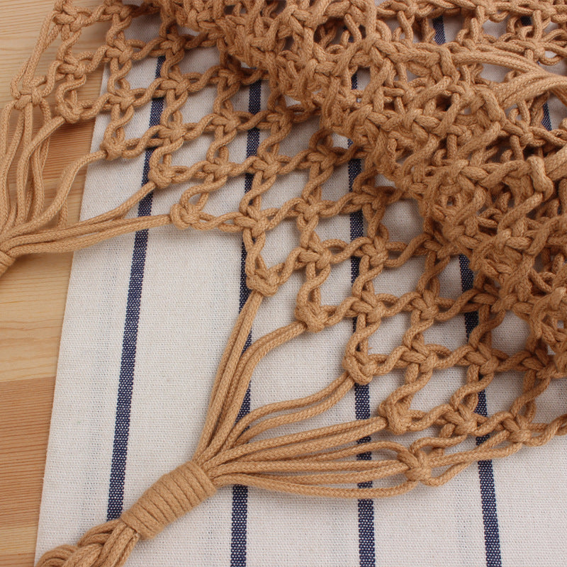 Handmade mesh tote bag with inner pouch Kalsten