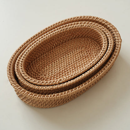 Oval Natur Basket made of Rattan Acalora