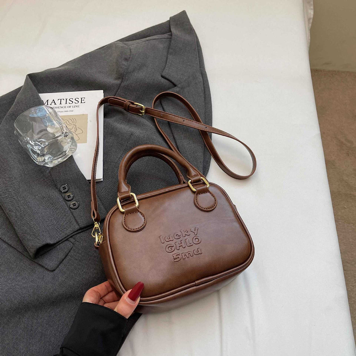 Vintage-Inspired Structured Handbag Acalora