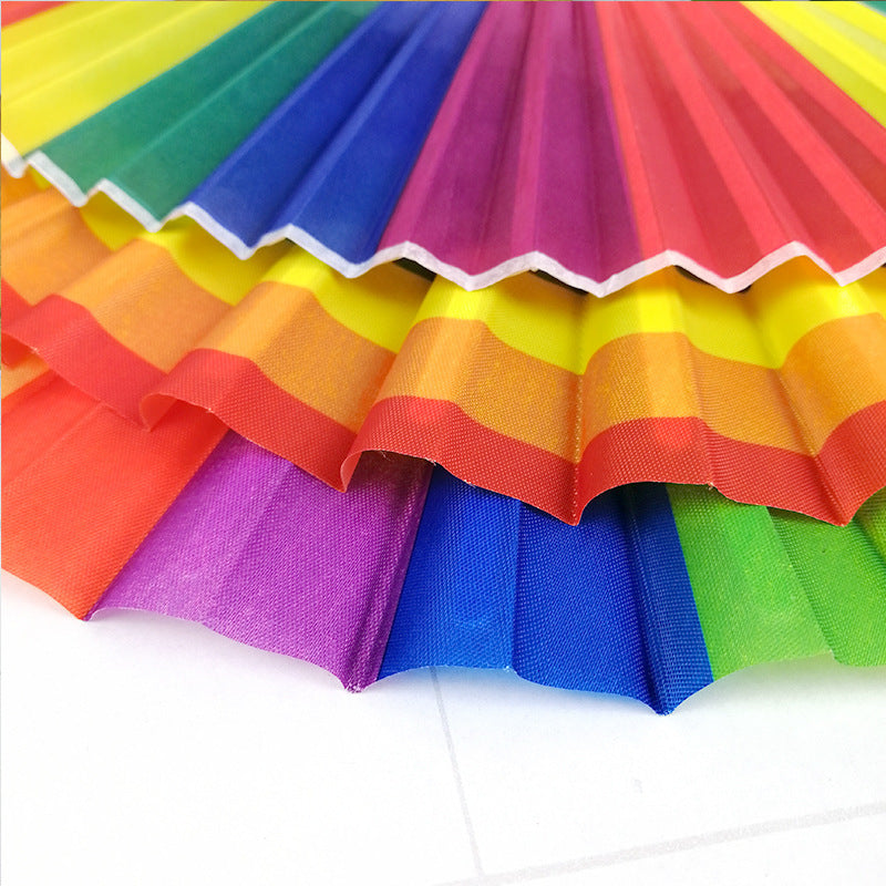 Women's colorful hand fan with artistic design Kalsten