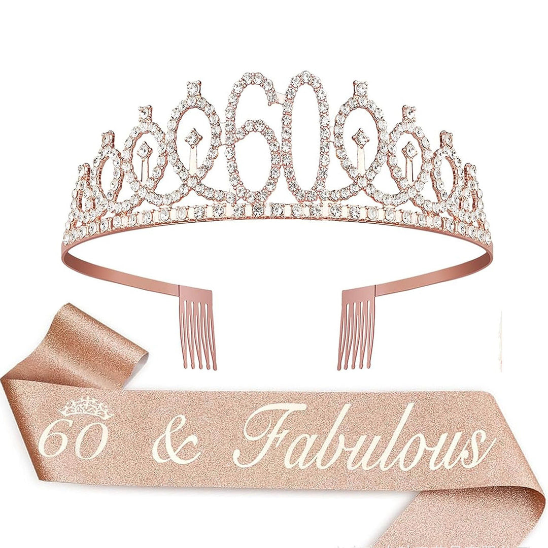 Ladies Crystal Princess Crown with 30 & Fabulous lettering Kalsten