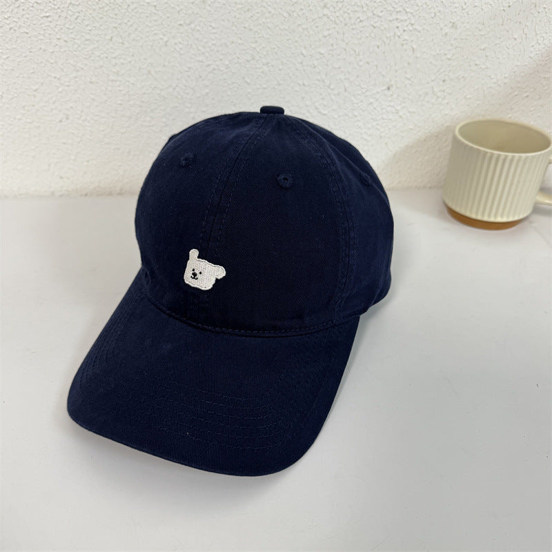 Women's Cute Embroidered Bear Cap Kalsten