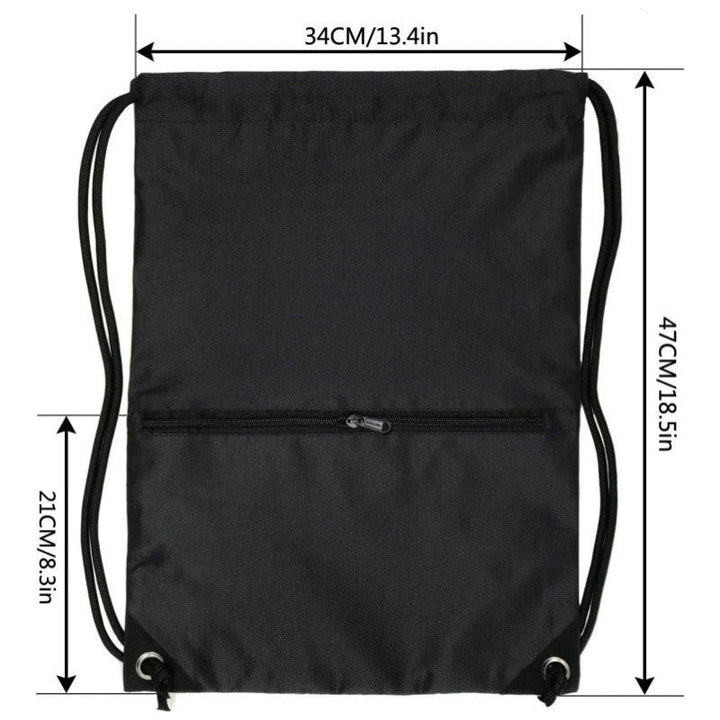 Sporty drawstring bag with zippered pockets Kalsten