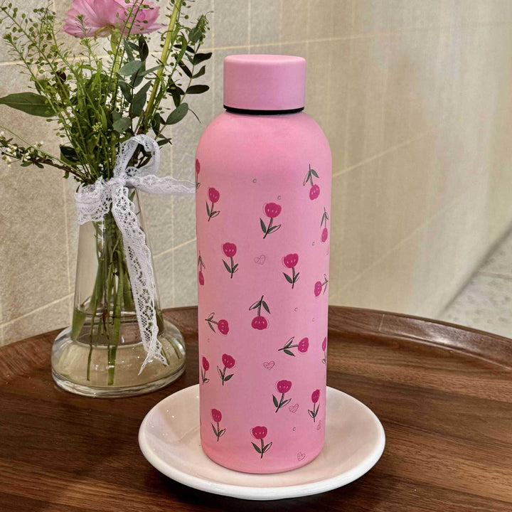 Ladies insulated drinking bottle with elegant floral design Kalsten