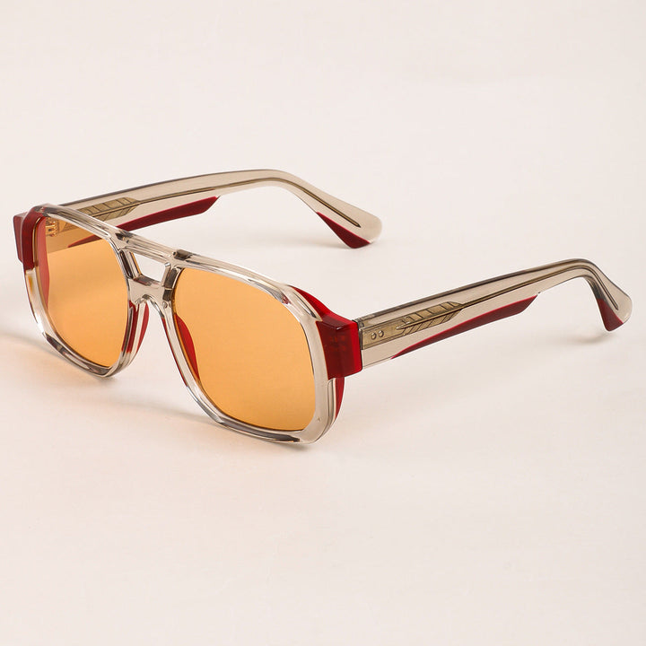 Women's sunglasses in modern oversized style with clear frame and sturdy lenses Kalsten