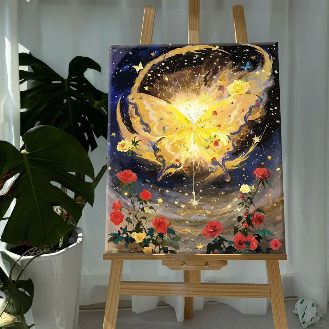 Colorful Butterfly and Floral Canvas Art Print Kalsten
