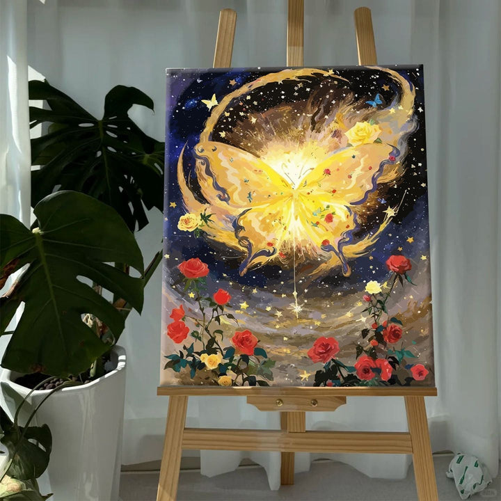 Colorful Butterfly and Floral Canvas Art Print Kalsten