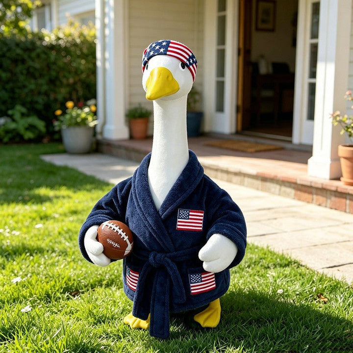 Unisex decorative fabric gander with patriotic costume and removable top hat Kalsten