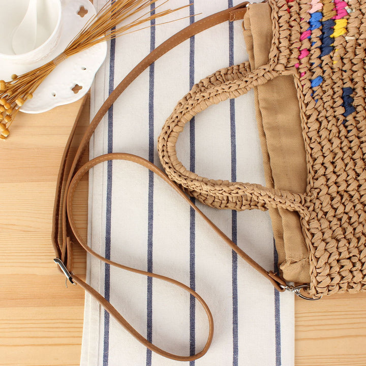 Handmade basket bag with colorful accents Kalsten