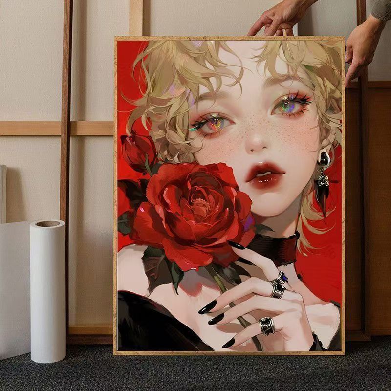 Contemporary Floral Portrait Canvas Art Kalsten