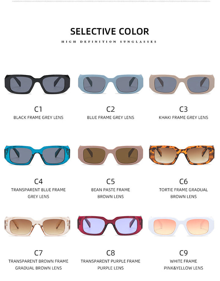 Women’s square designer sunglasses with modern accented frame Kalsten