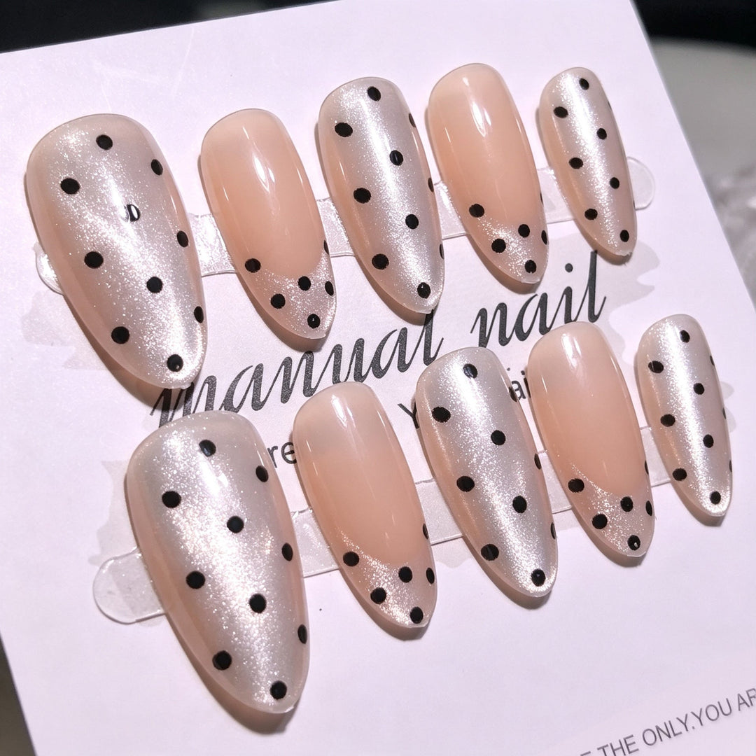 Artistic Polka Dot Press-On Nail Tips Kalsten
