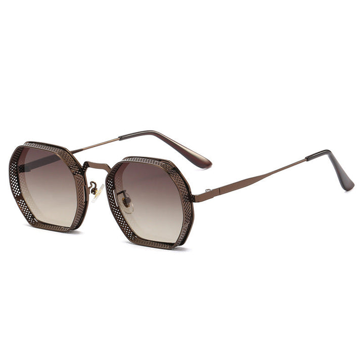 Women’s sunglasses with unique octagonal metal frame Kalsten