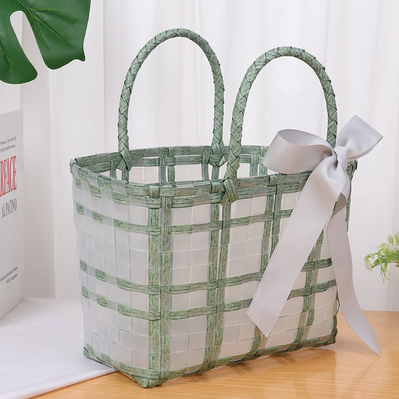 Decorative Basket Bag with Elegant Bow Kalsten