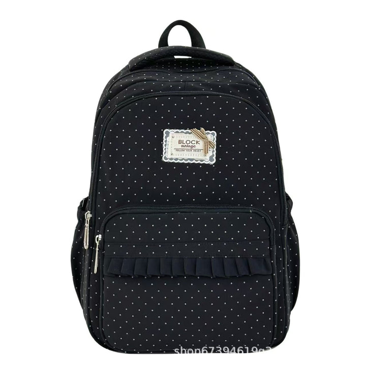 Stylish Polka Dot Ruffled Backpack Kalsten