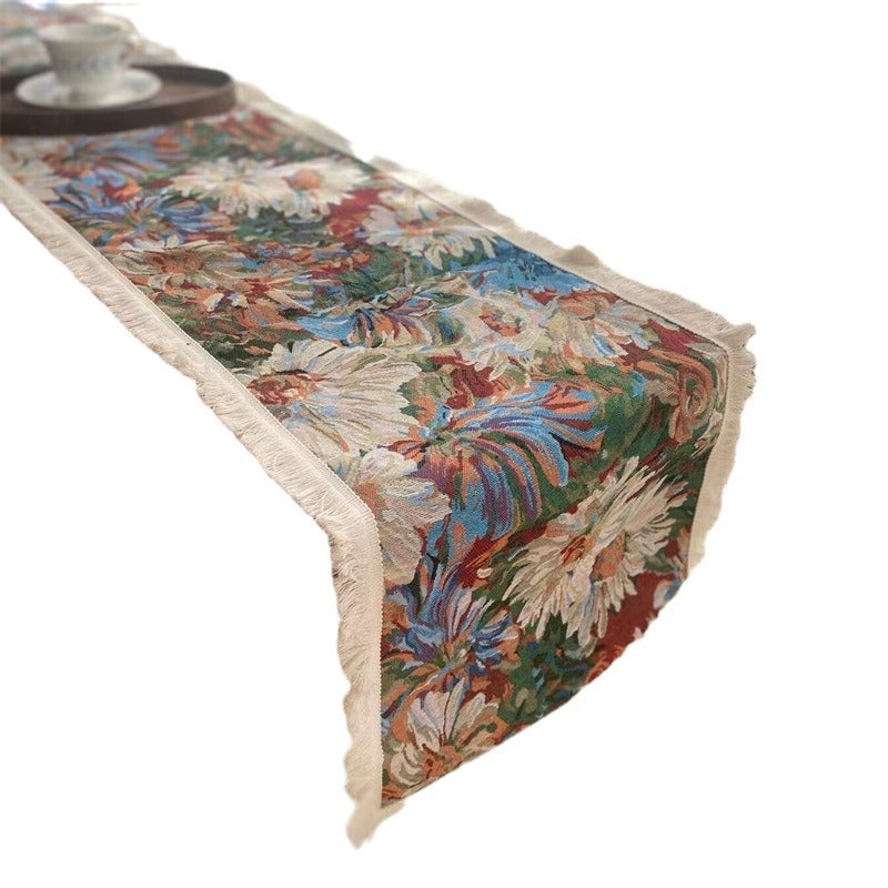 Decorative Leaf Pattern Table Runner