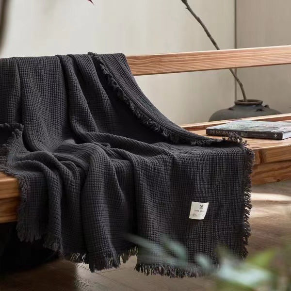 Women's cozy waffle textured blanket Kalsten