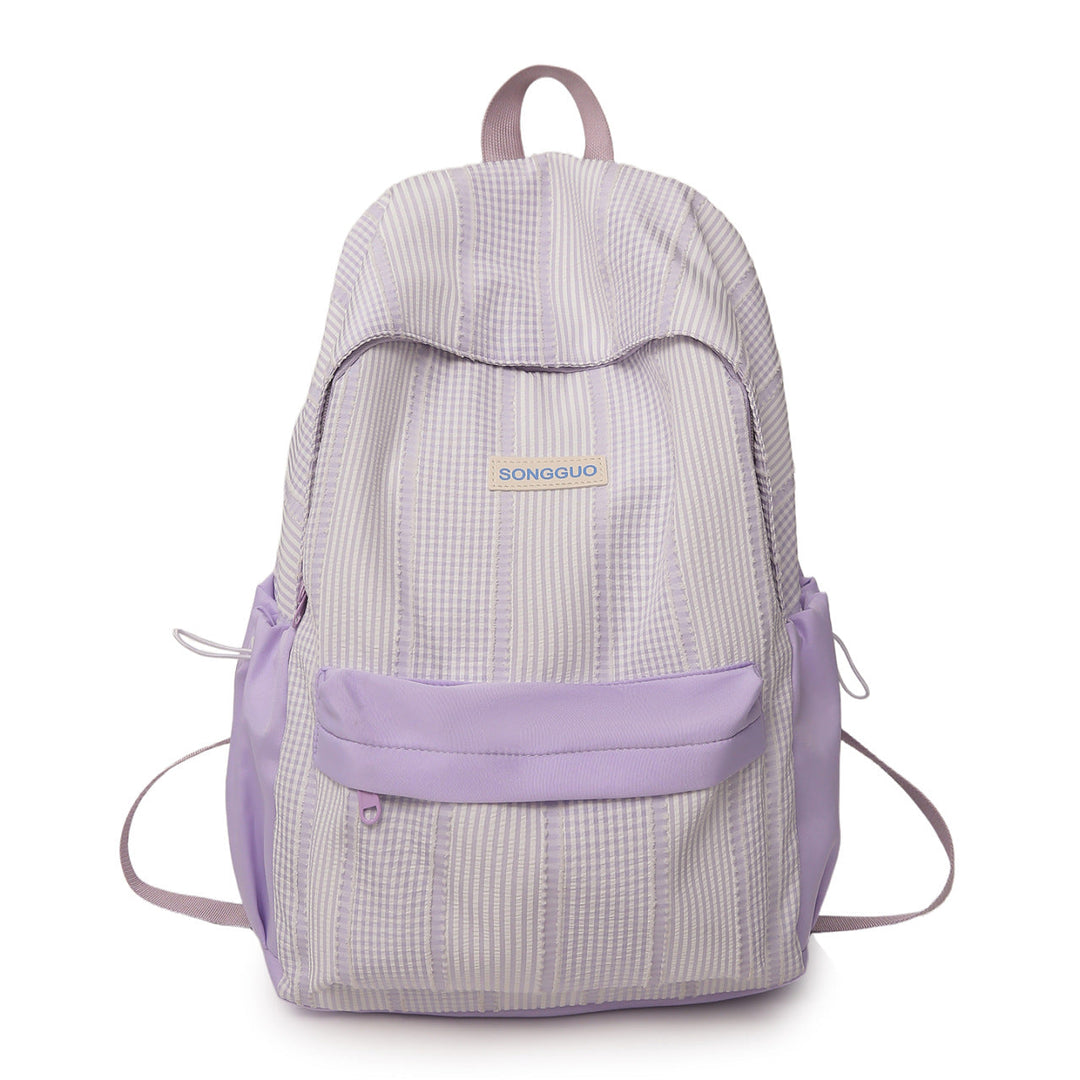Casual Striped Backpack