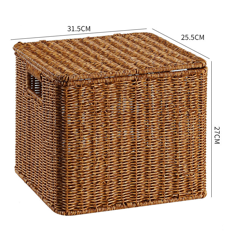 Handcrafted Rectangular Wicker Storage Box Kalsten