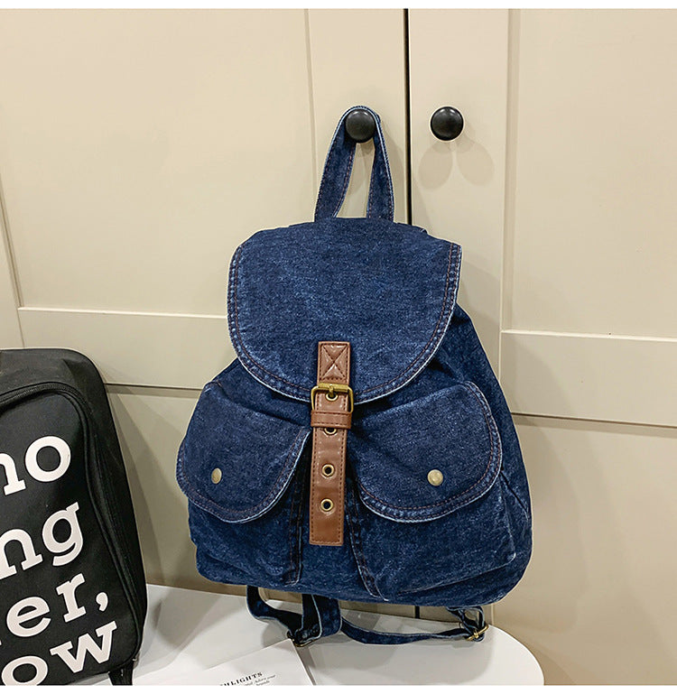 Casual Denim School Backpack