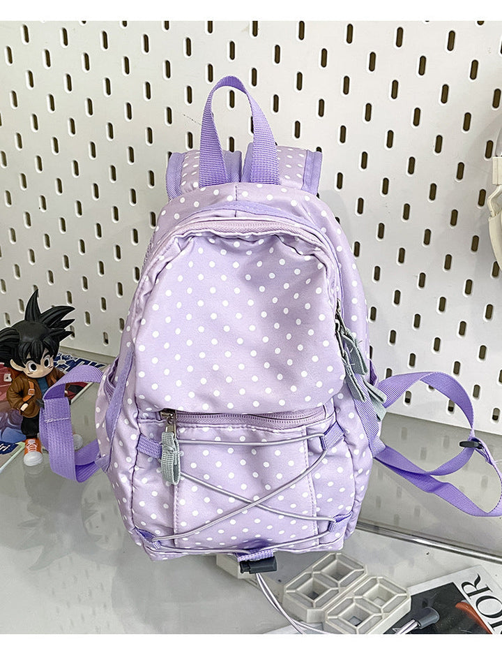 Lightweight Polka Dot Mini School Backpack