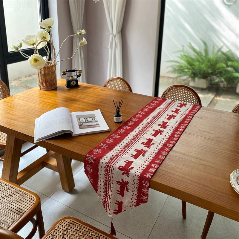 Artistic Holiday-Themed Table Runner