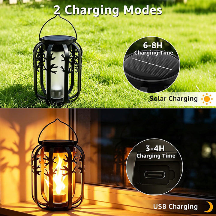 Unisex Solar Lantern with Flickering Fire Effect Kalsten