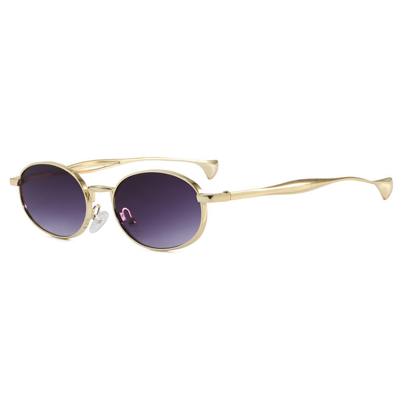 Women's robust round sunglasses with mirrored lenses Kalsten