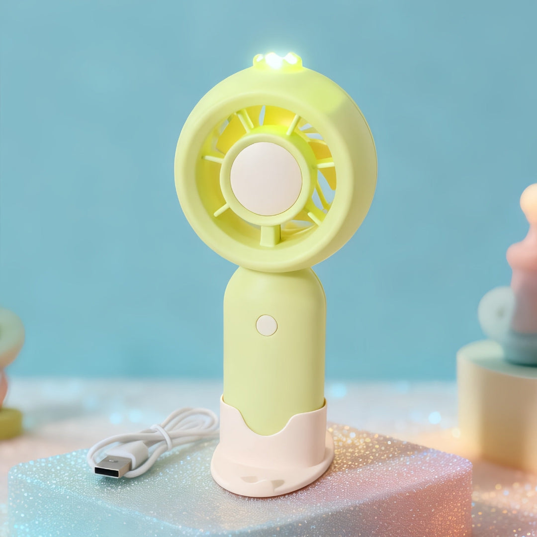 Women Portable Mini Fan with USB Charging Function and LEDs Kalsten