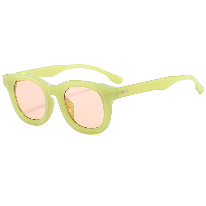 Women's Round Sunglasses with Stylish, Wide Plastic Frame Kalsten