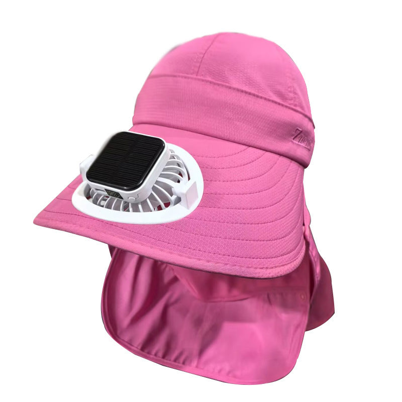 Solar-powered mini fan with digital battery level indicator and USB-C charging port Kalsten